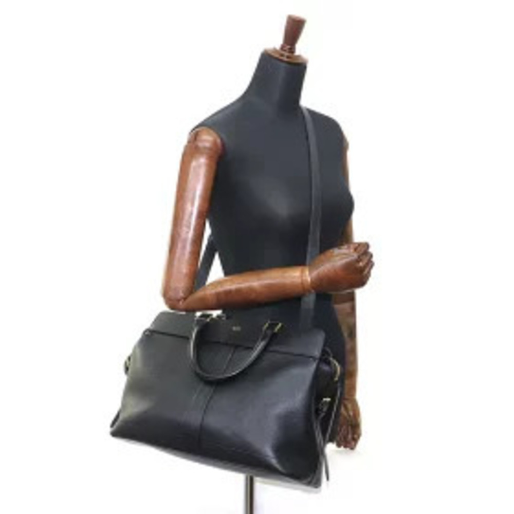 Celine Cabas de Handbag Grain Leather Black Crossbody Bag - Picture 12 of 12